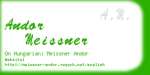 andor meissner business card
